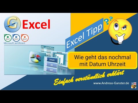 Wie geht das nochmal mit Datum Uhrzeit, weil, der rechnet dauernd falsch...? | Excel Tipp 10499