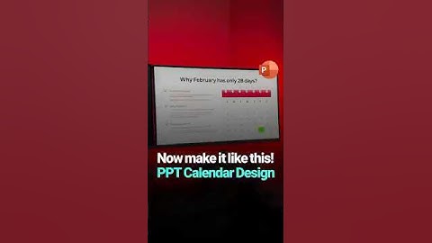 Calendar Design with PPT table🗓️#powerpoint #ppt #calendar
