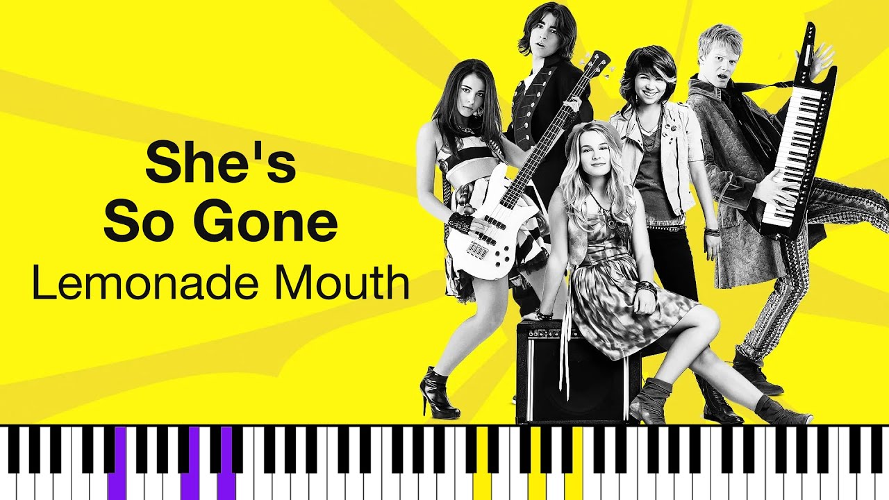 She's So Gone — Lemonade Mouth Piano Tutorial YouTube