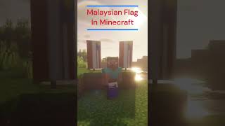 Malaysian Flag Banner | Minecraft #shorts