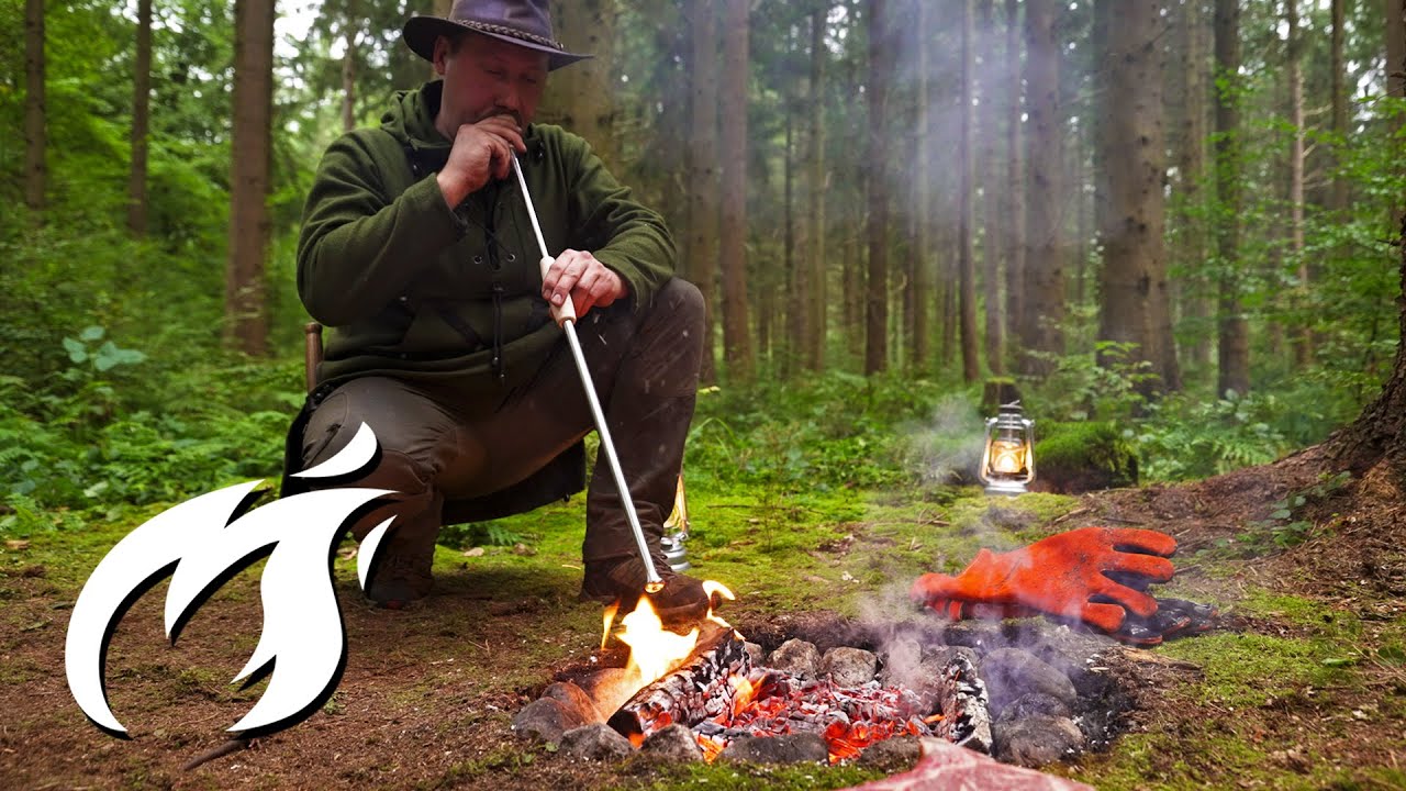 Wie du ein episches Steak mit Glut ummantelst und caveman style grillst! Fire Kitchen ASMR 🔥🔥🔥