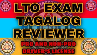 LTO Exam Tagalog Reviewer | Pro and Non-pro Driver