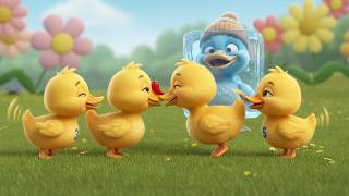 Los Cinco Patitos en el Divertido Parque Acuático de Toboganes 🦆 Canciones Infantiles y Rimas para