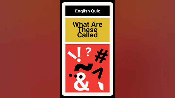 Can you name these English Punctuations?