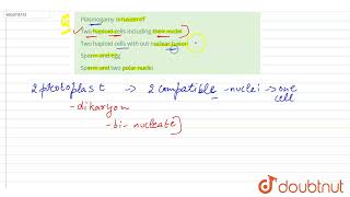 Plasmogamy is fusion of  | 12 | NTA NEET SET 62 | BIOLOGY | NTA MOCK TESTS ENGLISH | Doubtnut