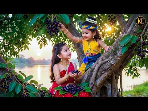 राधा को जामुन खिलाने पेड़ पर चढ़े नटखट कान्हा || यशोमती मईया के नंदलाला || Krishan leela