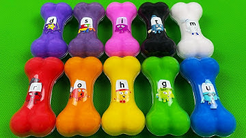 Alphablocks - Looking CLAY With Bones Coloring! Satisfying Clay Video, ASMR