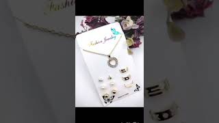 •  Material: Metal•   Golden-Plating•  Product Type: Pendant Set•  Number Of Pieces: 7•