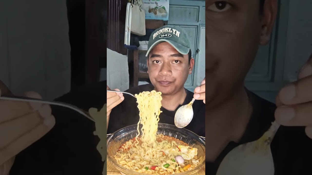 MUKBANG MIE SSL SAMBEL KECOMBRANG IKAN GEMBUL + TIGA TELUR NIKMAT YA? 
