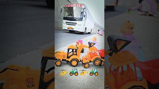 Mini Remote Control RC Small Tractor Jcb Power Machine Unboxing and Tracking Toy Video 🚁🚜🚁🚜