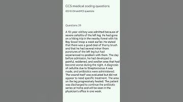 CCS medical coding questions no 39 || ICD 10 PCS and CM cpt code #ccs #cpc #science #medicalcoding
