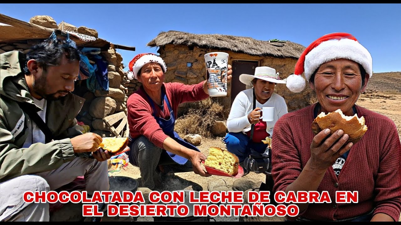 La Guerrera de los Andes Prueba Por primera vez Chocolatada con Leche de Cabra y Paneton