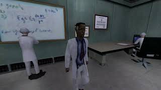 half life source bugs: scientist practising his moonwalking skills