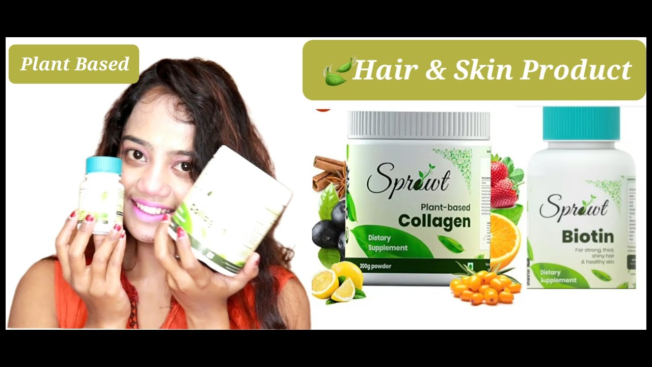 Sprowt Biotin For Hair / Sprowt Plant Based Collagen Builder for Youthful & Glowing Skin / Review