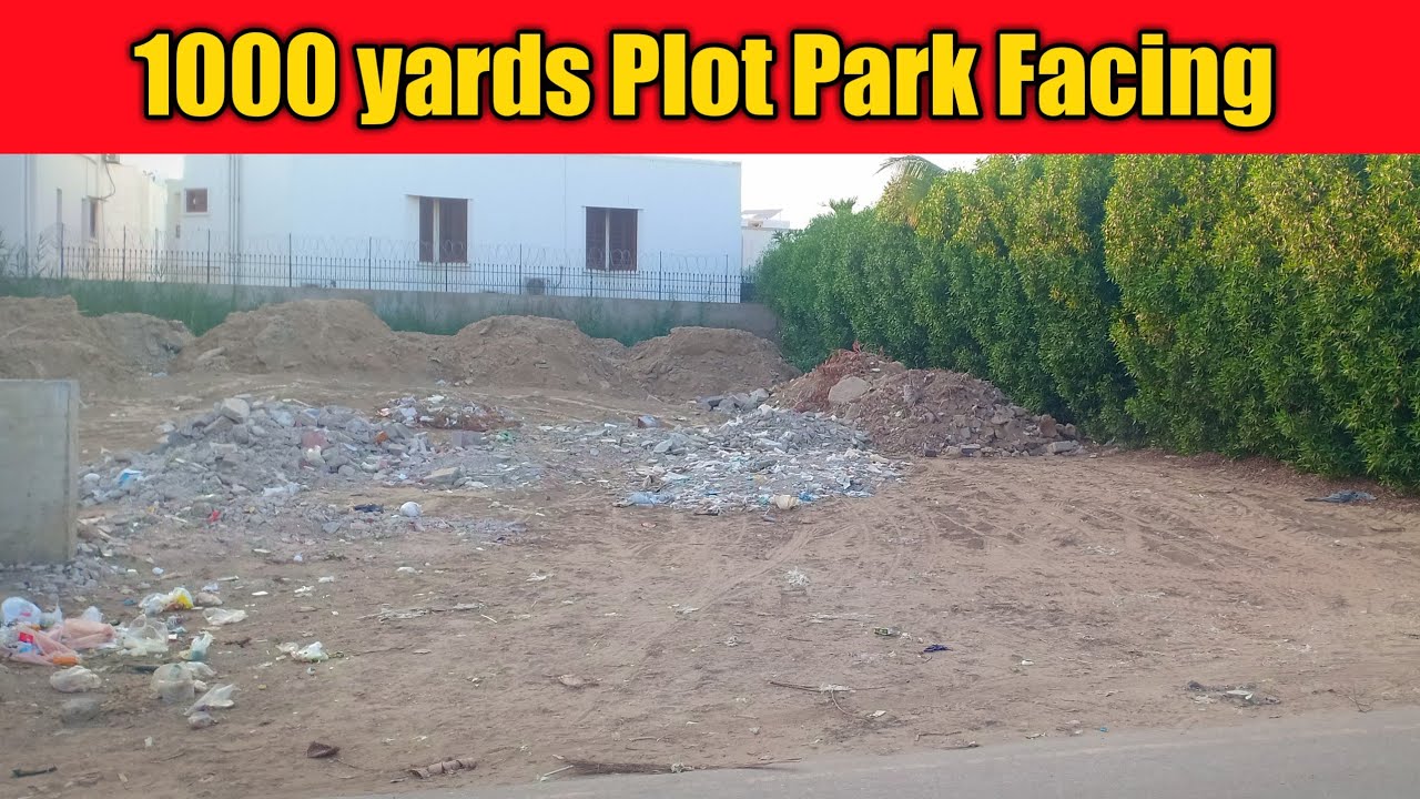 1000 Yards Residential Plot For Sale Park Facing DHA Defence Karachi
