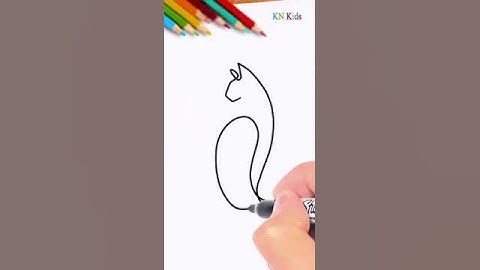 One Line Drawing _ How to draw a Cat #shorts
