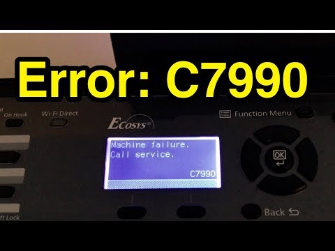 Fixed: Error C7990 "machine failure call service" Kyocera Ecosys M2540dw.