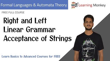 Right and Left Linear Grammar Acceptance of Strings || Lesson 46 | Finite Automata | Learning monkey