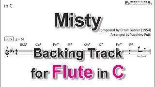 Misty - Backing Track with Sheet Music for Flute in C