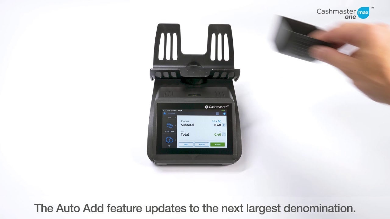 Till Count on Cashmaster One Max