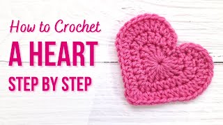 How to Crochet a Heart for Valentines Day | EASY Step by Step Tutorial | US TERMS by Adore Crea Crochet 5,355 views 3 months ago 16 minutes