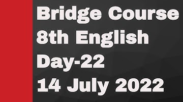 8th English Bridge Course Day-22