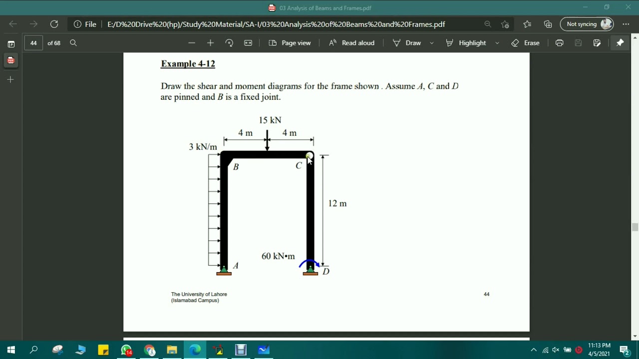 Modelling & Analysis of Beam Column Frame in RISA YouTube