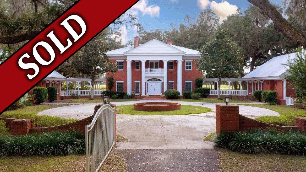 SOLD "GONE WITH THE WIND" STYLE MANSION In Sumterville, Florida