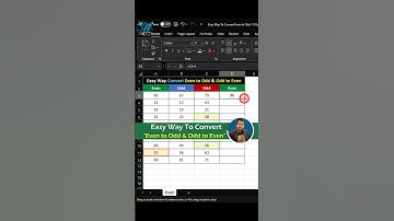 Excel Transformation: Convert Even to Odd and Odd to Even with Ease 😮 #shorts