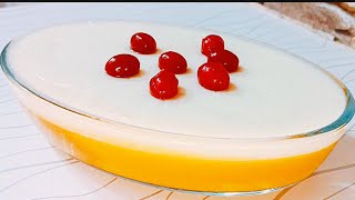 MANGO PANNA COTTA | NO EGG | NO FRESH CREAM | NO WHIPPING CREAM | SIMPLE MANGO PUDDING.