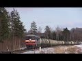 2ТЭ116-670 и 2ТЭ116-559 с грузовыми поездами / 2TE116-670 and 2TE116-559 with freight trains