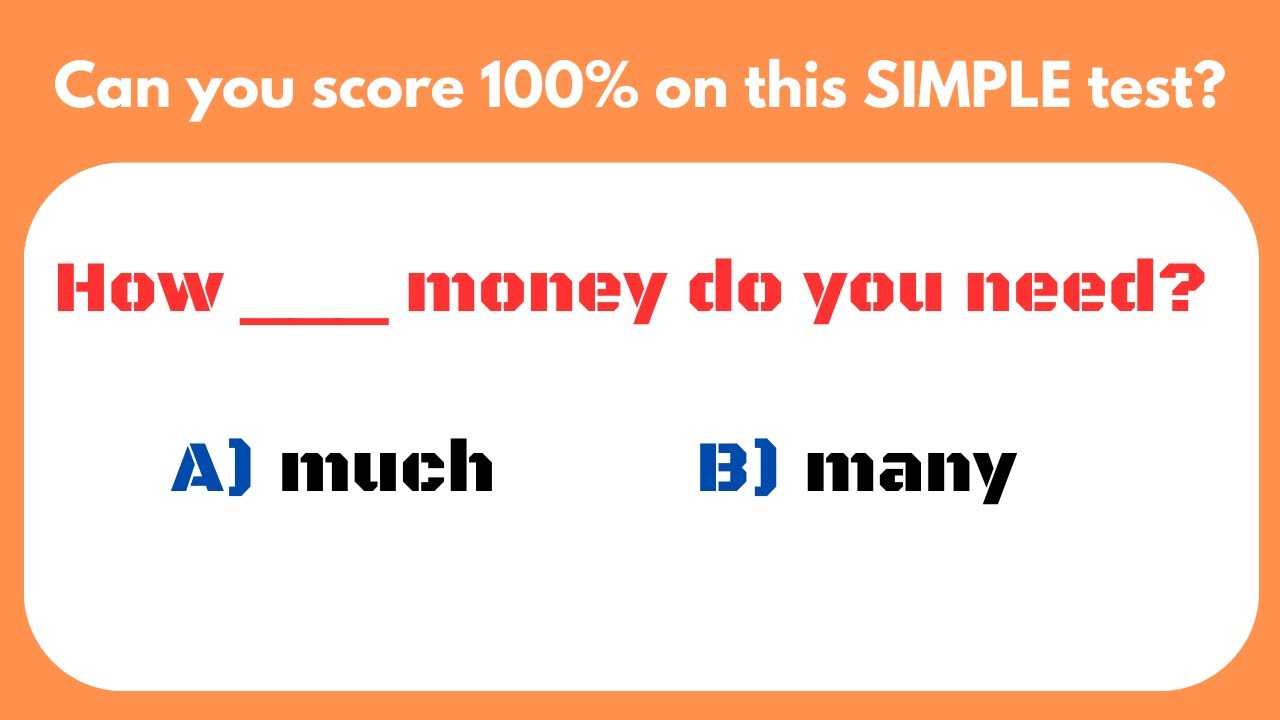 English Test: Can you SCORE 100% on this SIMPLE test? - YouTube