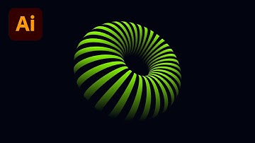 How to make a 3D Donut | Speed Art | Stripped Logo | Illustrator Tutorial