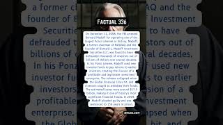 Factual 336 Bernard Madoff #history #bernardmadoff #ponzischeme #billions