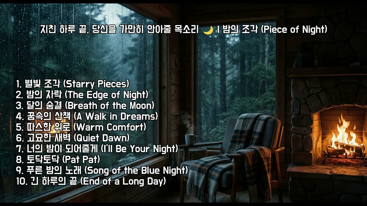 [PLAYLIST]지친 하루 끝, 당신을 가만히 안아줄 목소리 🌙  밤의 조각 Piece of Nigh.  10곡