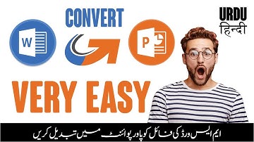 Convert Word to PowerPoint | How to Convert Word to PPT | Word to PowerPoint Slide in Urdu Hindi