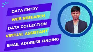 I will excel data entry collection, web research, copy paste, google map scraping, VA