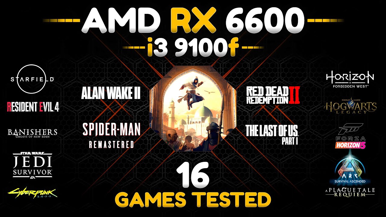 RX 6600 + i3 9100f : 16 Games Tested in 2024