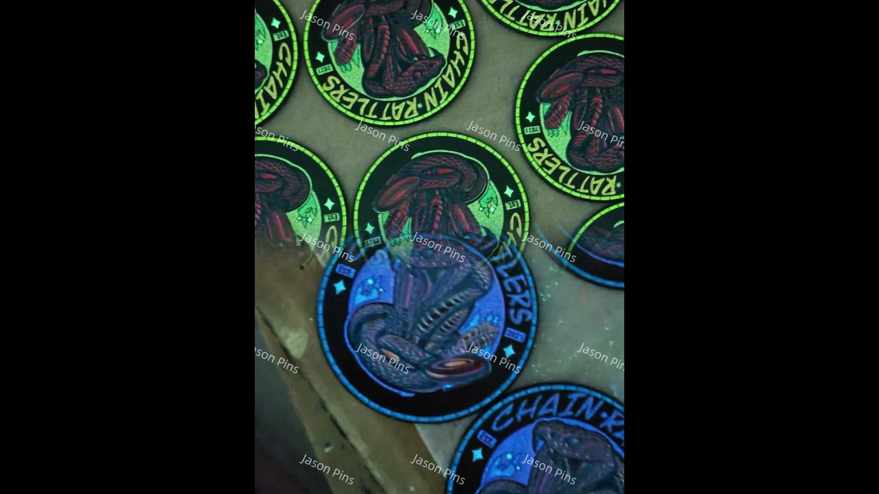 Soft enamel pins with glow in the dark