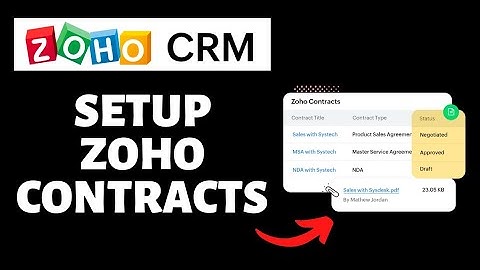 How To Setup Zoho Contracts on Zoho CRM | Zoho CRM Tutorial