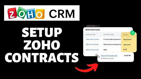How To Setup Zoho Contracts on Zoho CRM | Zoho CRM Tutorial