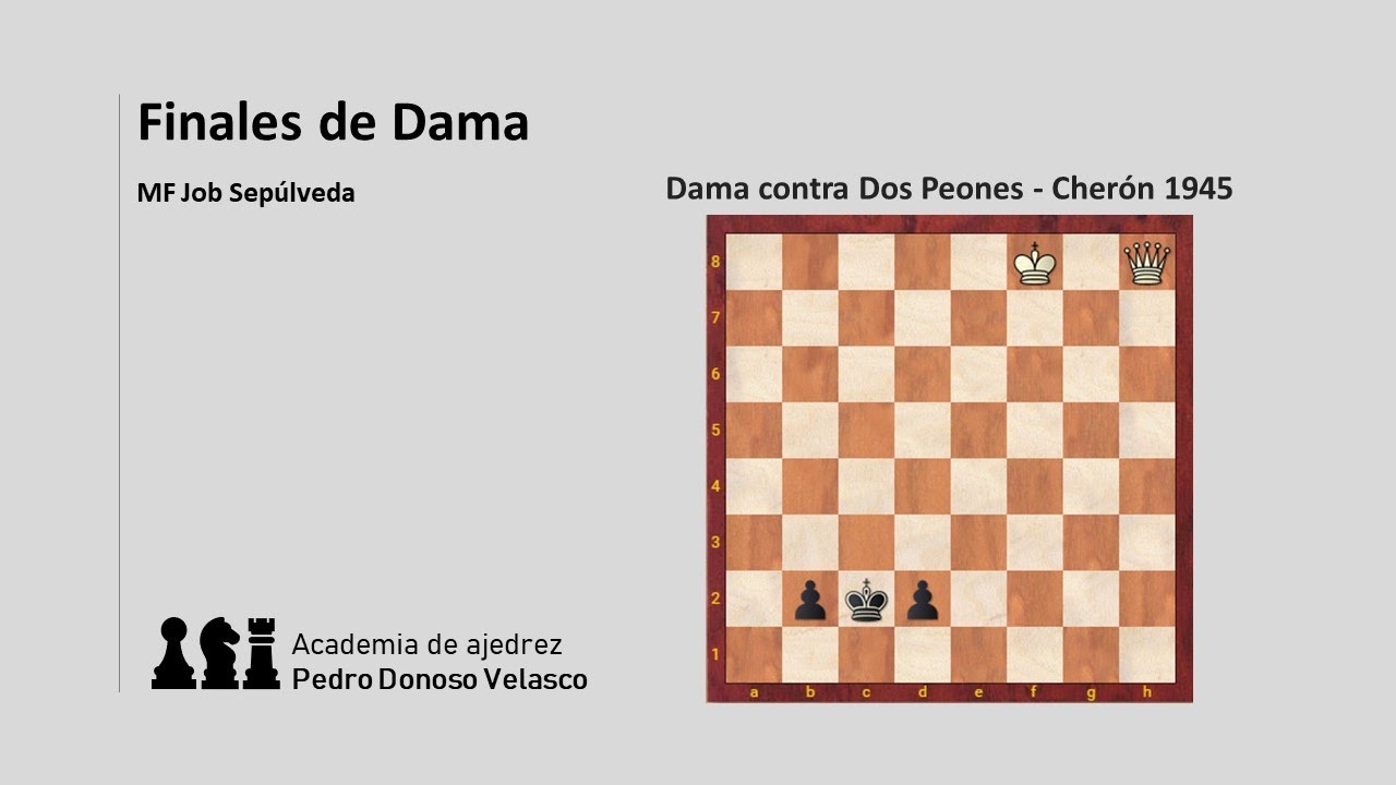 Final de Dama contra dos peones (Cherón, 1945)