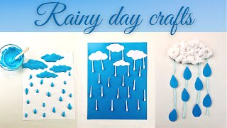 3 Easy Rainy day crafts & activities 🌦🌧 | Indoor Craft Ideas for Classroom & Home #rain #rainyday