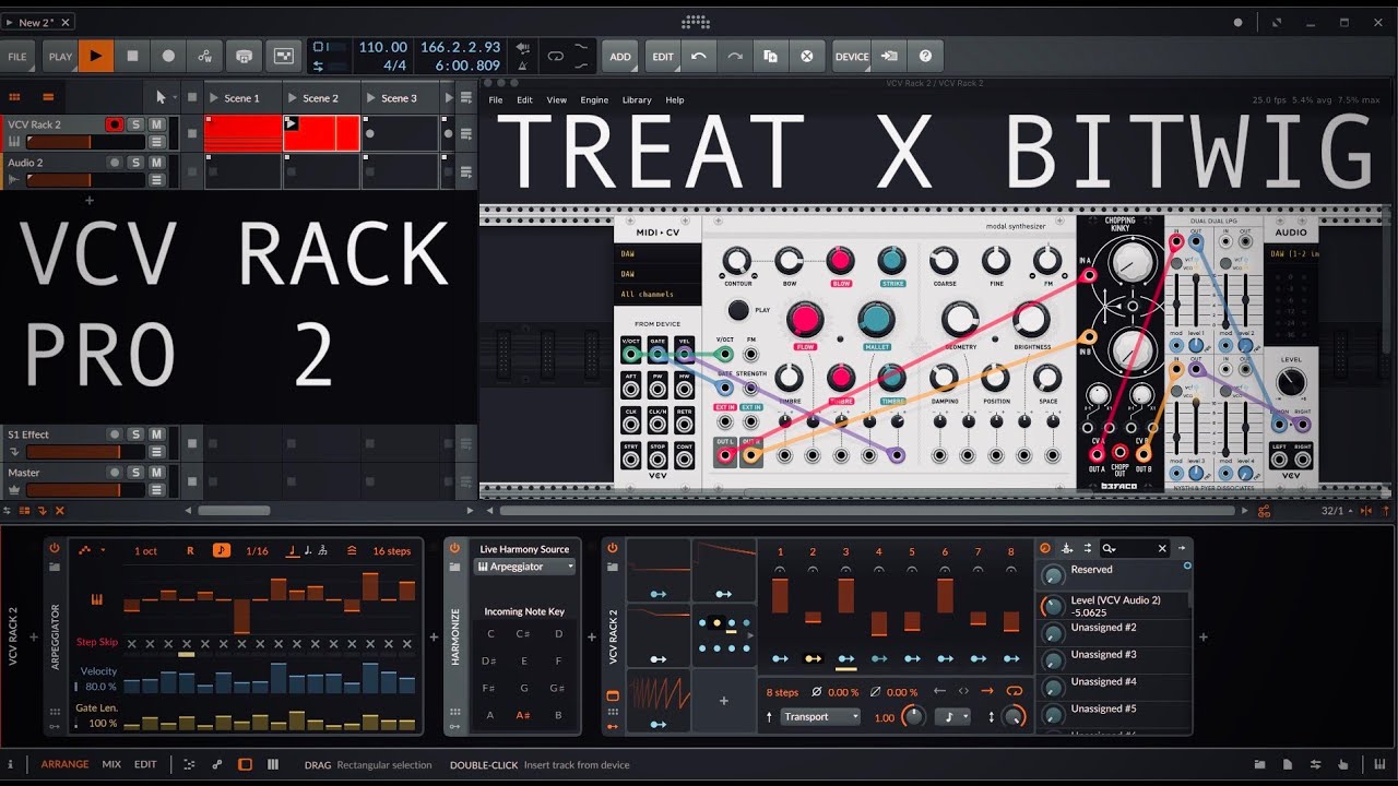 Treat x Bitwig 4.1 + VCV Rack 2