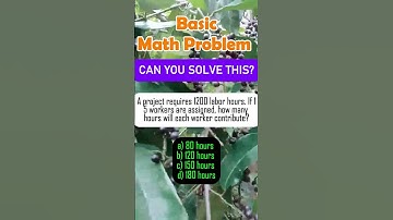 A project requires 1200 labor hours. If 15 workers are assigned, how many hours will each worker