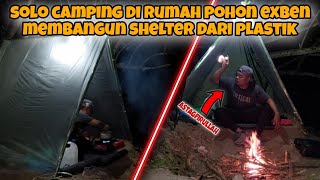 Download Lagu SOLO CAMPING IN THE HAUNTED EXBEN TREE HOUSE ⛺️ BUILDING A STURDY SHELTER FROM PLASTIC MP3