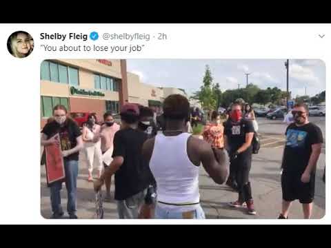 BLM protestors chant about HyVee employees losing job