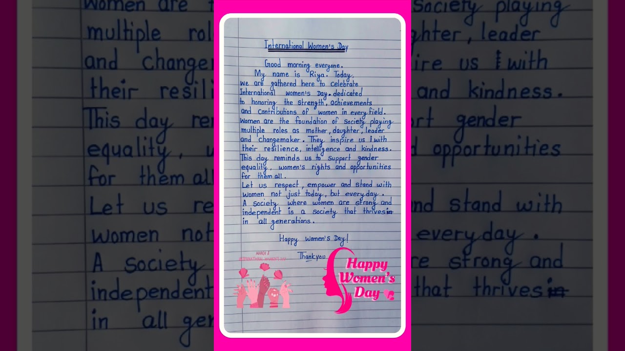 Speech On Women's Day 2025/Women's Day Speech in English/Womens Day Speech/International Women's Day