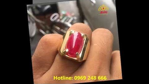 Nhẫn nam gắn đá Ruby đẹp nhất năm 2018