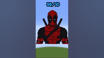 I make DEADPOOL in minecraft PIXEL ART🐏